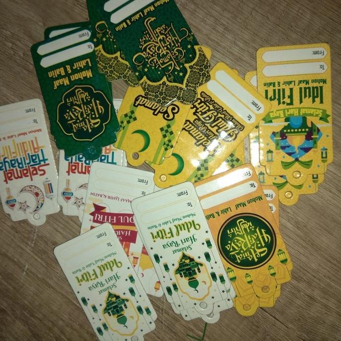 

Kualitas terbaik] hangtag idul Fitri ucapan lebaran 20pcs duplex 7.5x5 cm hang tag murah