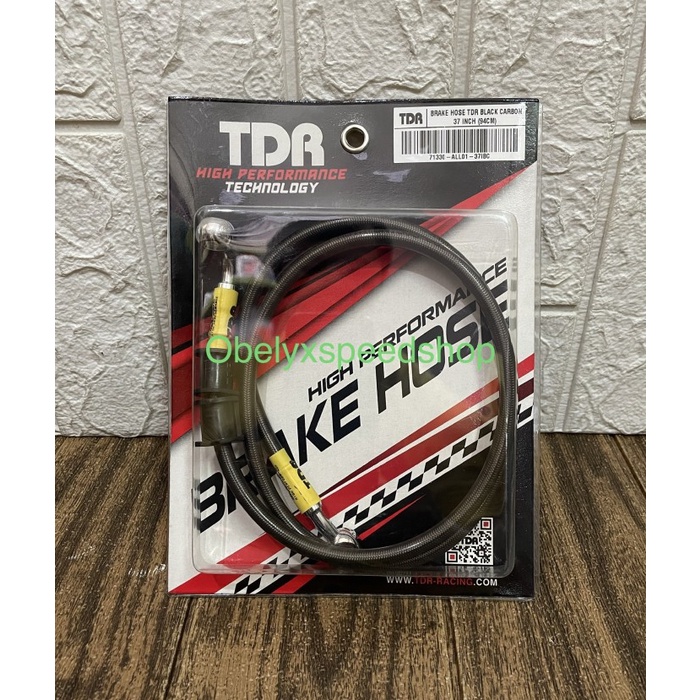 Selang Rem Tdr Racing 37Inch / 95Cm Black Carbon Ori Thailand Kode Br05