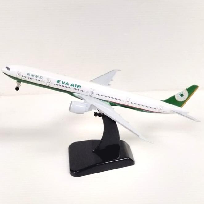 Pesawat Miniatur Diecast Eva Air Roda
