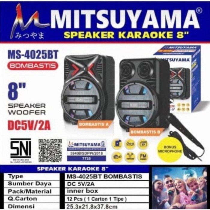 Tsuyama Speaker Bluetooth Radio Speaker Aktif Speaker Quran Ms-4043