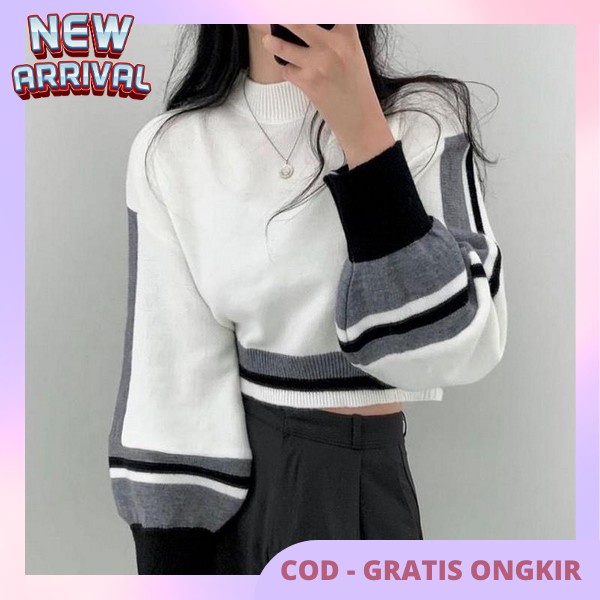 Sweter Wanita Cropee Baju Hangat Atasan Switeer Wanita Sweater Cewek Dewasa Sweeter Outerwear Suiter