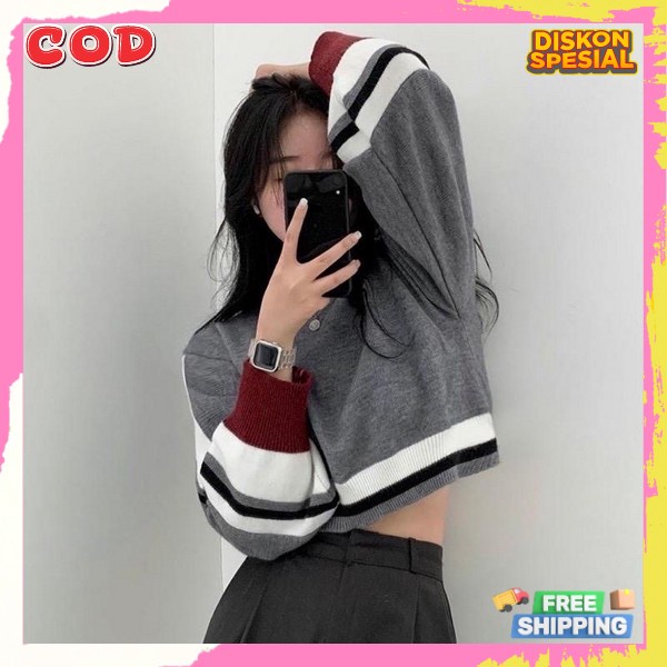 Swater Cwe Korea Tebal Baju Suiter Cewe Termurah Atasan Rajut Wanita Oversize Sweter Big Size Berkua