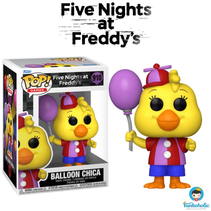 MUST HAVE FUNKO POP GAMES FIVE NIGHTS AT FREDDY'S (FNAF) - BALLOON CHICA #910 TERBARU