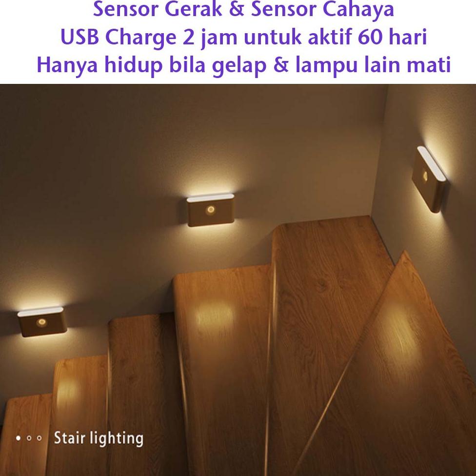 Best Produck YTDMEN Lampu Tangga & Koridor sensor gerak PIR otomatis nyala bila ada yang lewat lampu