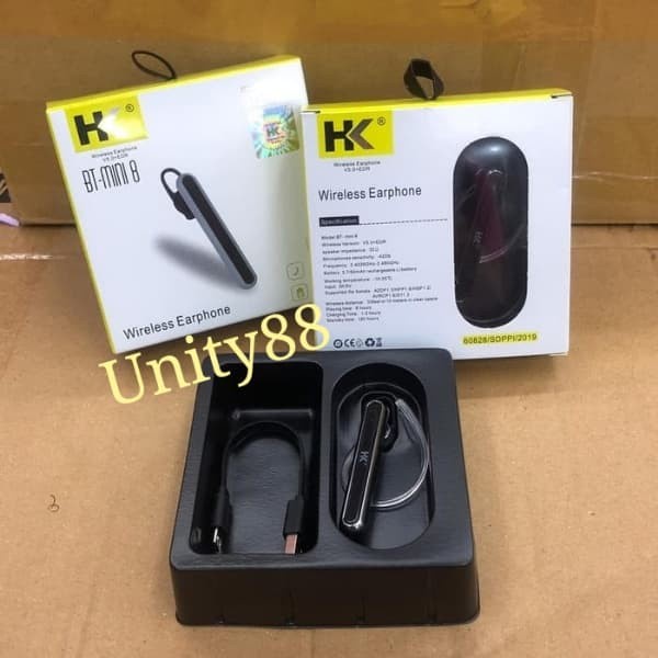 earphone bluetooth Headset Bluetooth HK BT-Mini8 Wireless V5.0+EDR BT Mini 8 - mini 7 U3M8 TERBARU B