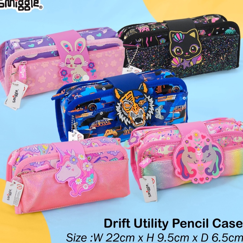 

TPLT7669 Ready Stok SMIGGLE utility pencil case threefold/ lipat 3 SMSPC