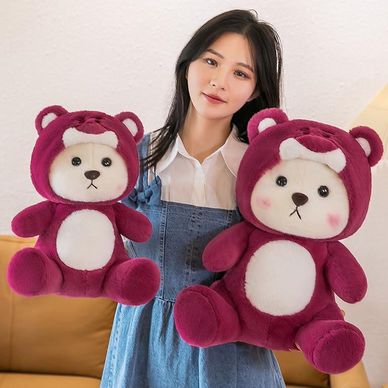 Viral Boneka Tales28-40 Cm Teddy Tales Bear Cosplay Manyo Stitch Boneka Plush Boneka Mainan Dekorasi