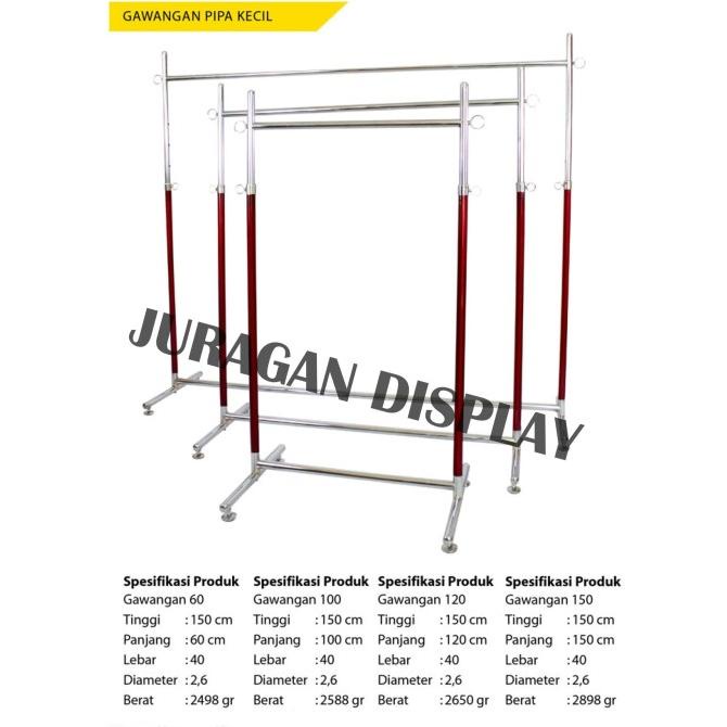 Gawang Mati Baju / Gantungan Baju- Roda Besi