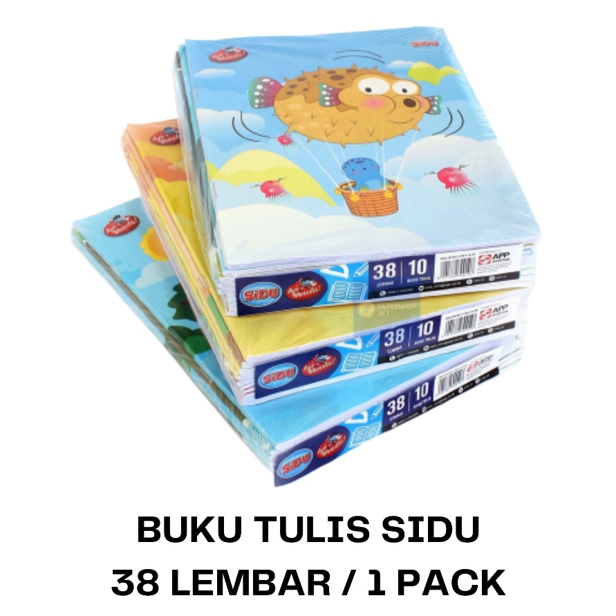 

❂ XL 5424 Buku Tulis Sidu Sinar Dunia 38 lembar 1 pack Sidu Original isi 10 buku Murah TERBARU ♫