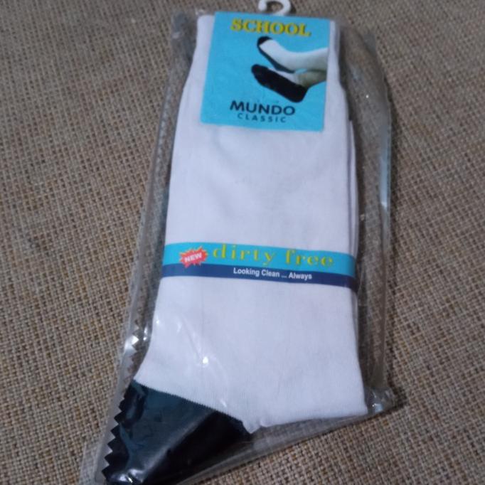 Kaos Kaki Mundo Hitam Putih Sd Smp Sma Anak Sekolah Stok Terbatas