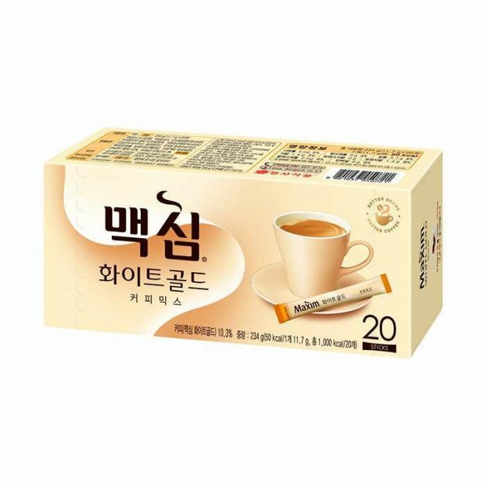 

[isi 20 Pcs] Maxim White Gold White Coffee - Kopi Korea Coffee Mix Best Seller