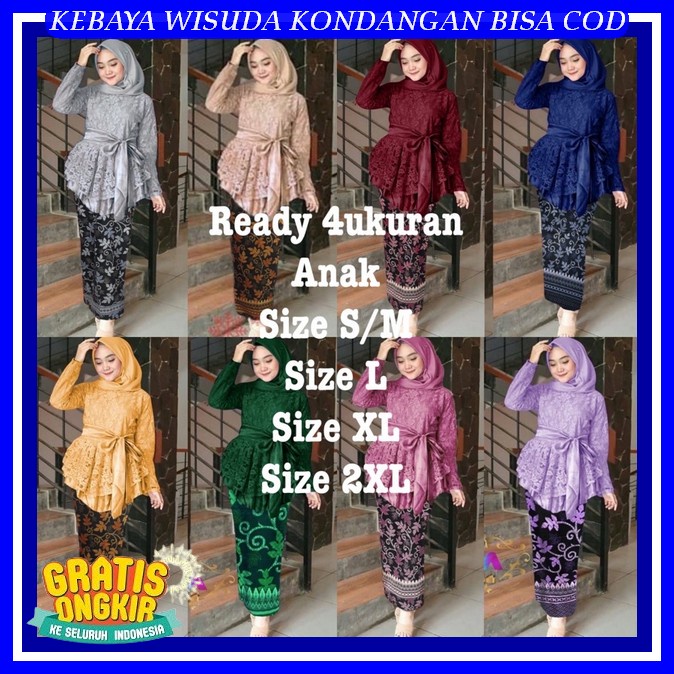 Batik Lamaran Wnita Kekinian Tunik Brukat Kondangan Atasan Kebaya Wisuda Modern Hijab Remaja Terkini