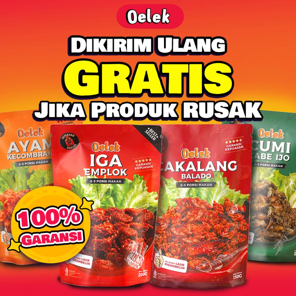 

Murah Oelek Paket Cobain Dulu Si Laoek / Cakalang Balado / Cumi Cabe Ijo / Ayam Kecombrang / Lauk Siap Saji Dwb638