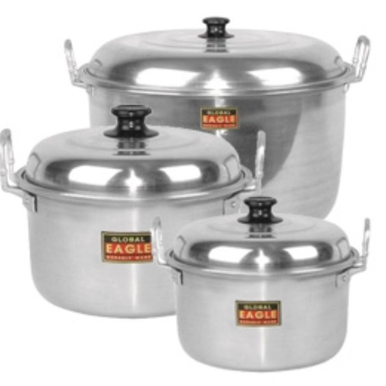 STOK TERBARU. Panci besar Aluminium Eagle dan jawa 30 33 36 40 CM / Panci Rebus Air / Panci Masak