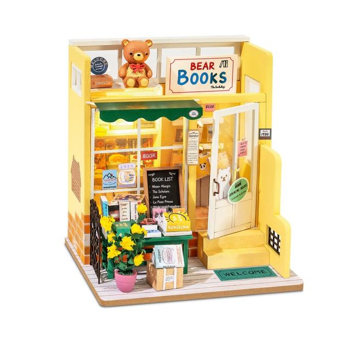 Robotime Rolife Mind-Find Bookstore DIY Miniature House DG152