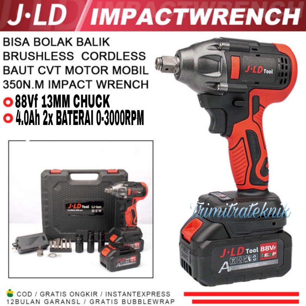 PALING DIMINATI. ORIGINAL JLD IMPACT  WRENCH 48 VOLT CORDLESS IMPACT JLD 48VOLT MESIN PEMBUKA BAUT J