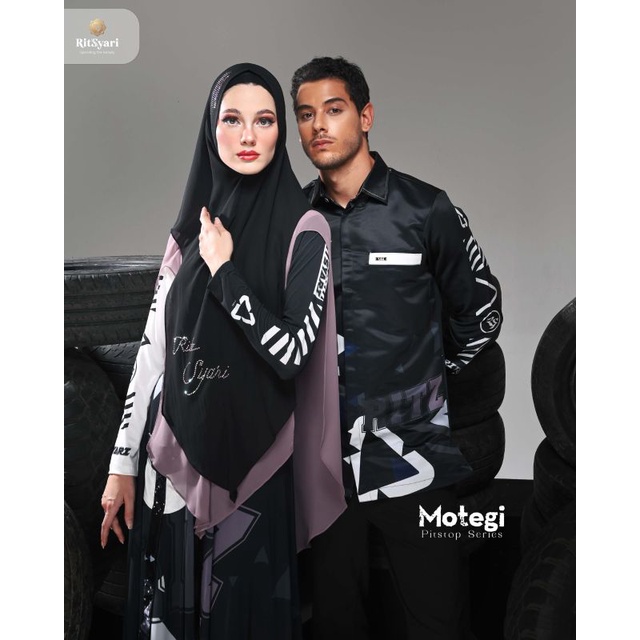[RITZ SYARI] GAMIS SYARI / DRESS SET PRINTING " MOTEGI PITSTOP SERIES SET " BY RITZ SYARI