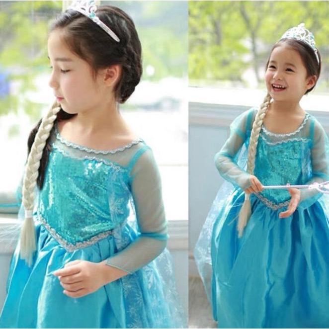 Baju Elsa Frozen Anak Dress Princess / Kostum Dress Elsa Frozen Anak