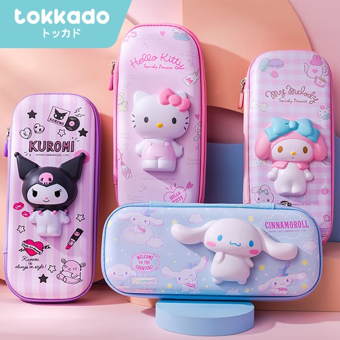

TOKKADO SANRIO SQUISHY PENCIL CASE ORIGINAL KOTAK PENSIL ANAK LUCU