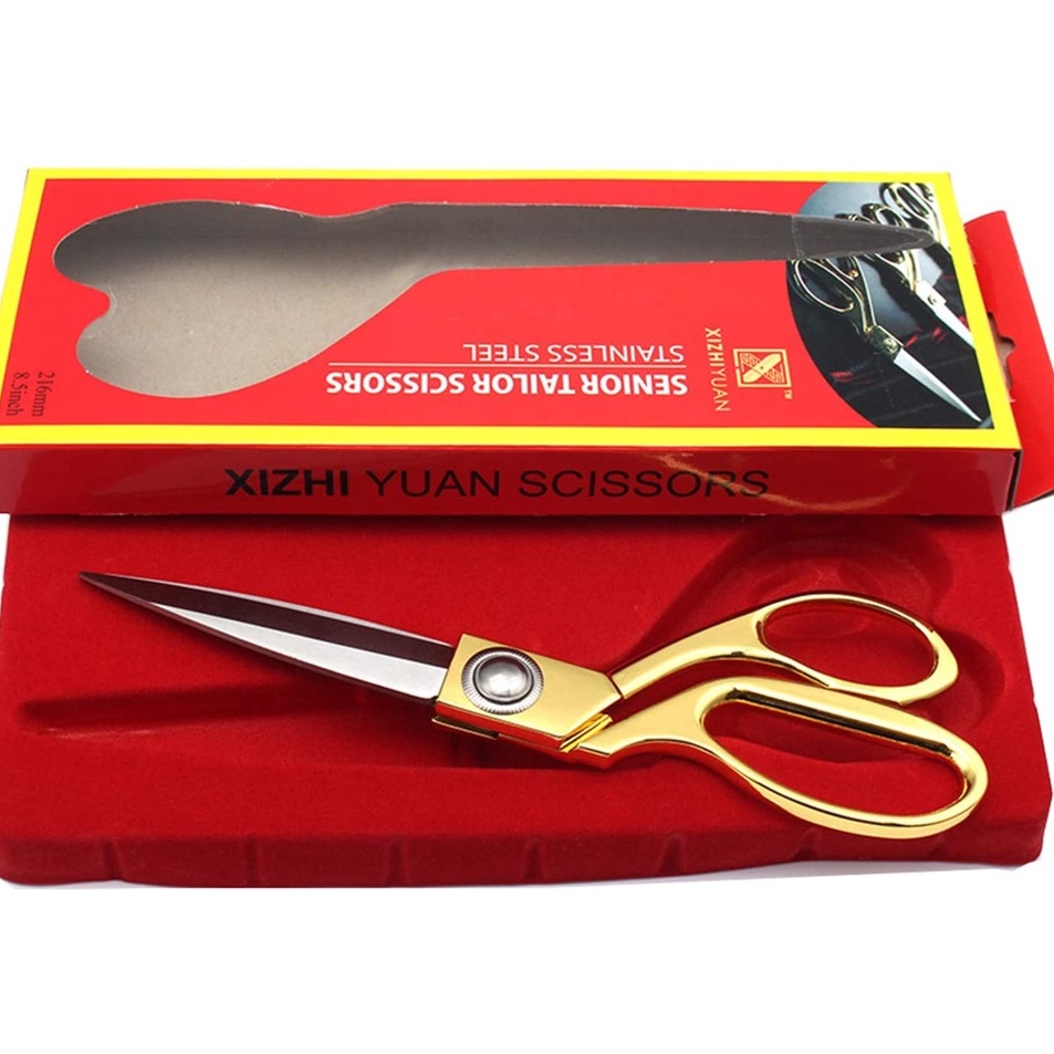 

12.12 BRANDS FESTIVAL Gunting Kain / Bahan Luxury XiZhiYuan Gagang Emas 9,5 Inch buruan