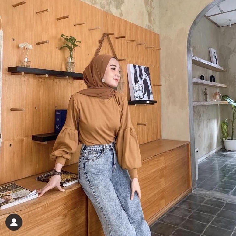 READY. KAOS RIB TANGAN BALON / KAOS RIB PREMIUM LENGAN BALON PEEMIUM SOFT / KAOS RIB PREMIUM TANGAN 