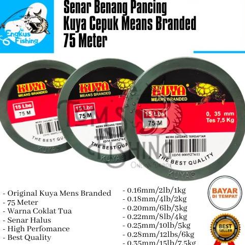 Sportnation99 Senar Benang Pancing Kuya Cepuk 75 Meter (0.16Mm - 0.35Mm) Original Original