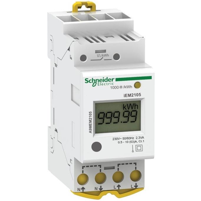 SCHNEIDER KWH METER DIGITAL 1 PHASE A9MEM2105-TERA