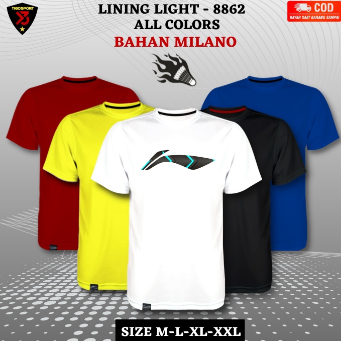 Sale.. TERBARU JERSEY BADMINTON LINING LIGHT DEWASA PRIA DAN WANITA KAOS BADMINTON BAJU BADMINTON SA