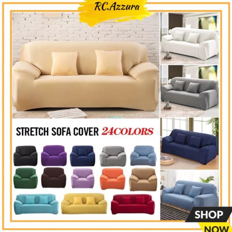 SIAP KIRIM. Cover Sofa Elastis Penutup Sarung Sofa 1 2 3 4 Seater Pembungkus Kursi Sprei Seprei Peli