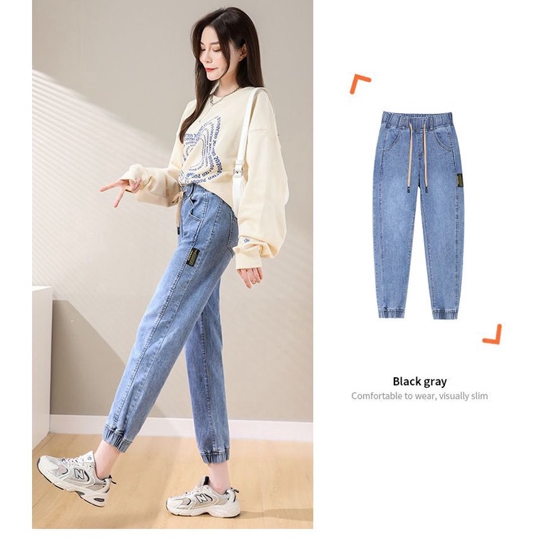 STOK TERBATAS. Korean Highwaist kulot jeans wanita/kulot jeans