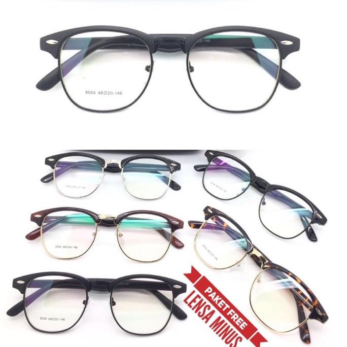 New Frame Kacamata Minus Pria Wanita Clubmaster Original