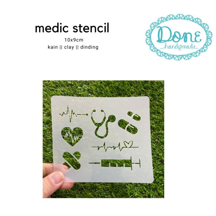 

Best Seller Stencils Medical Texture Sheet Lembar Motif Dinding Clay Medic Stencil