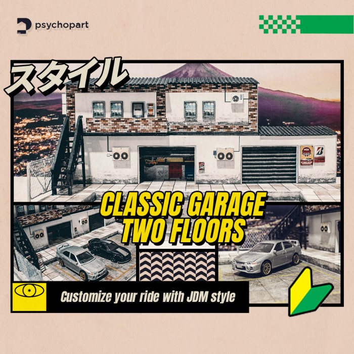 Diorama 1/64 Classic Garage Two Floor