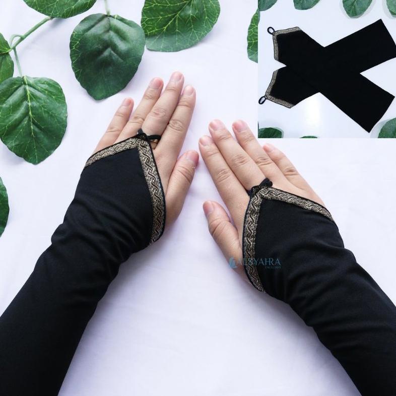 New Arrival Sarung Tangan Muslimah Motif Kiswah/Handsock Model Cincin Premium Ori By Alsyahara Updat