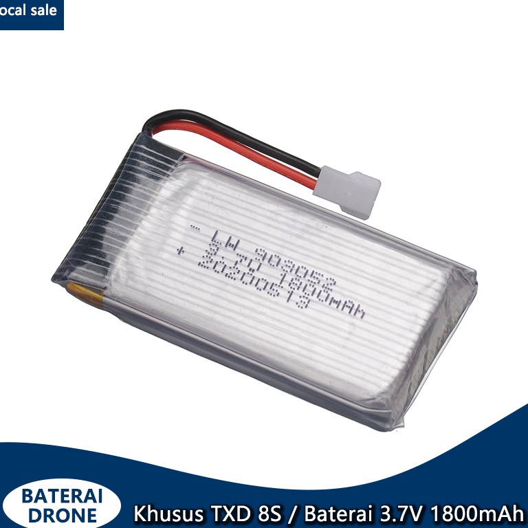 READY. Asli Aksesoris Drone TXD8S Promosi BATERAI Cadangan DRONE TXD 8S 3.7V 1800 MAH DURASI TERBANG
