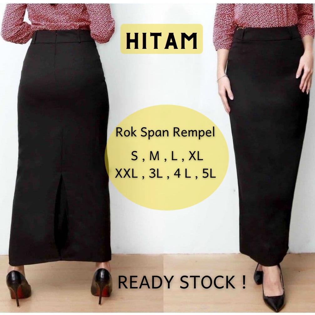Terbaru - Rok Panjang Kerja Wanita Kantor Hitam / Rok Span Kerja Wanita / Rok Span Panjang Kantor Wa