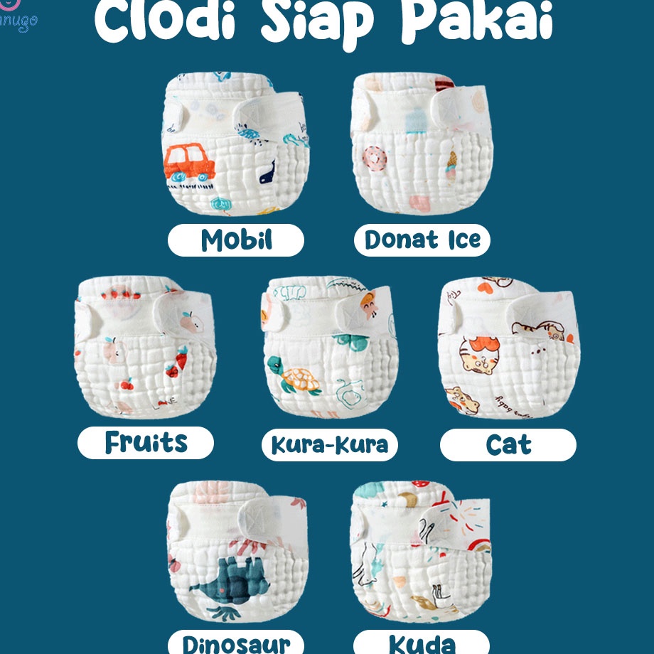 ➲➛☆ Clodi Bayi Siap Pakai Adem dan Lembut Tanpa Insert  / Cloth Diaper / Celana Dalam Anak / Popok C