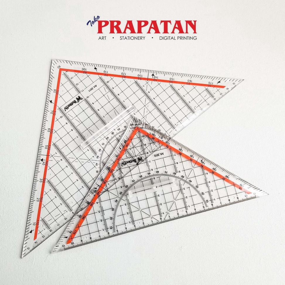 

✹Best Terlaris➫ Penggaris Teknik Segitiga Butterfly Art 2010/2011 | Triangle Ruler G92 ➢