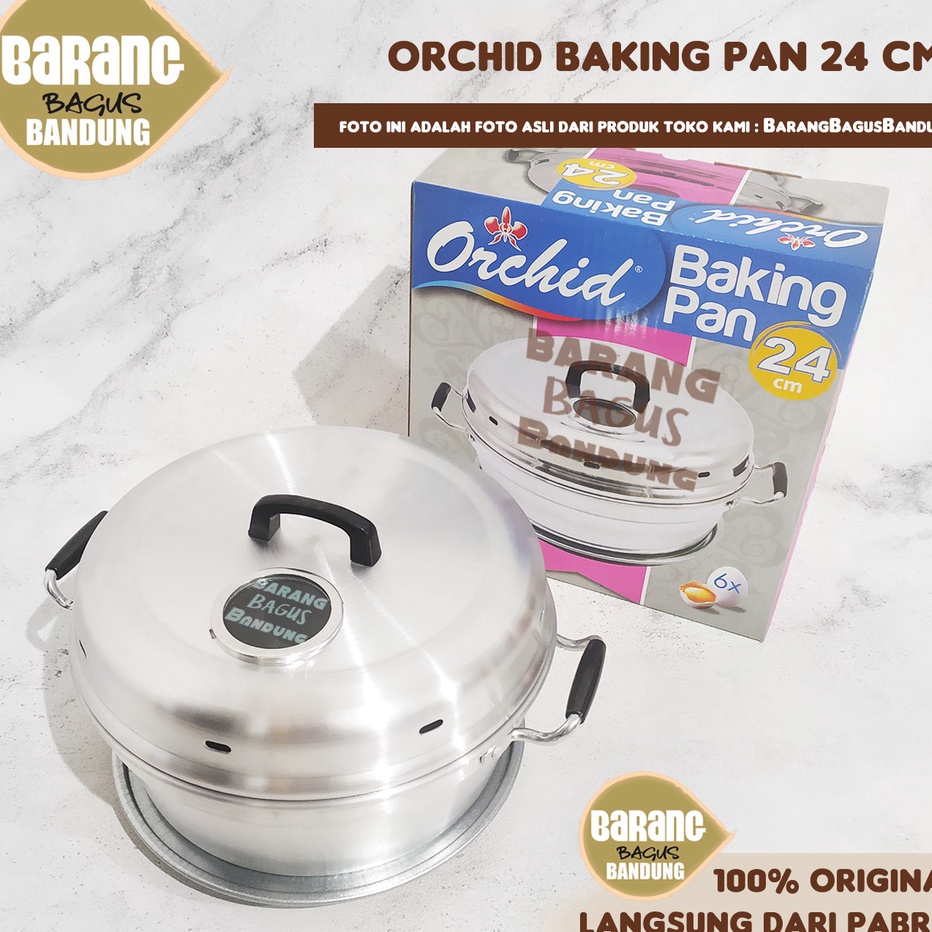 Terbaru [TERMURAH] Panci Orchid Pemanggang Cake/Bolu Kompor Ukuran 24 - Baking Pan Orchid 24, Pangga