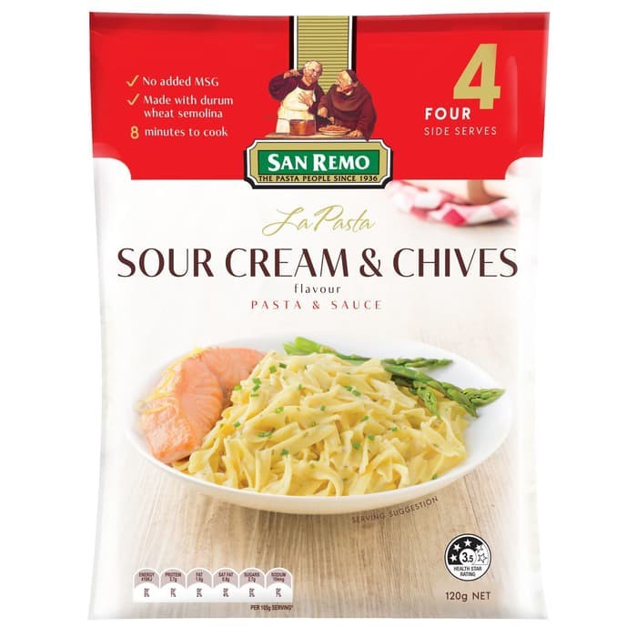 

Sanremo Sour Cream and Chives 120gr