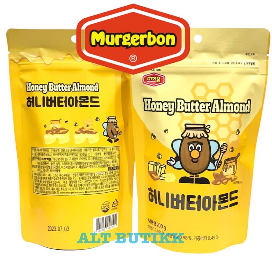 

Murgerbon Honey Butter Almond 200 Gram Product Of Korea