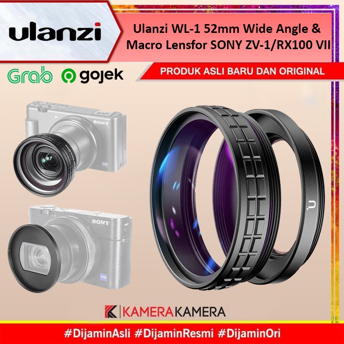 Best Seller Ulanzi Wl-1 52Mm Wide Angle & Macro Lens For Sony Zv-1/Rx100 Vii