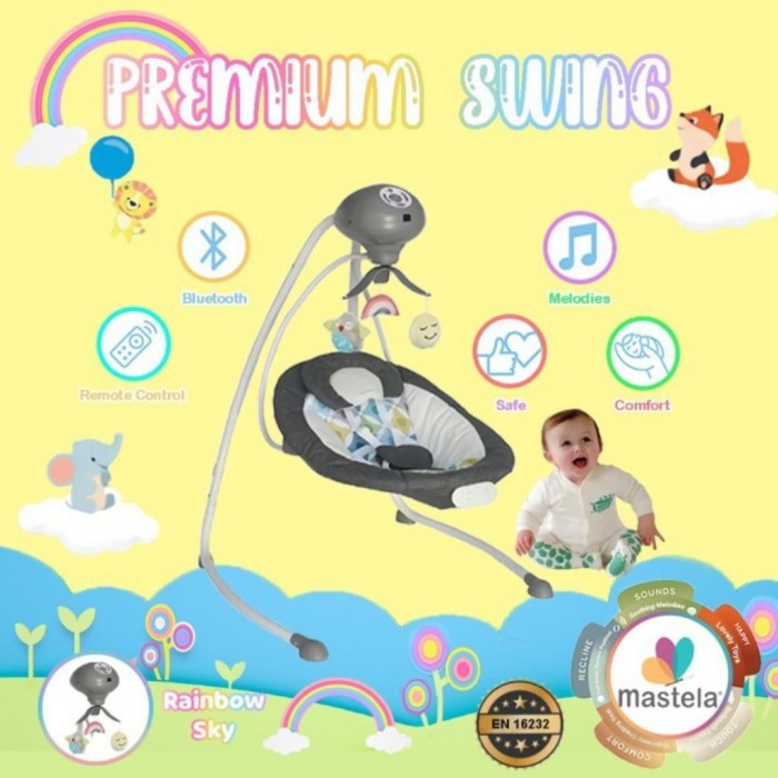 Premium Baby Swing Bouncher Mastela - Playful Lamb