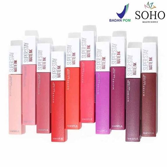 (Warna Terbaru) Maybelline Superstay Matte Ink Star Seller