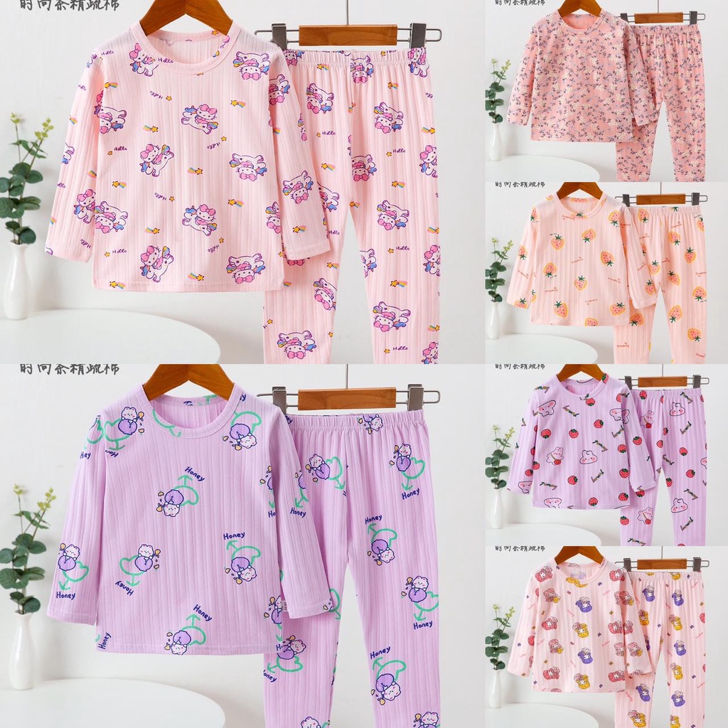 FORSLEEP PP SALUR KUBAO Setelan Piyama Panjang Panjang Organik 1-9T IMPORT