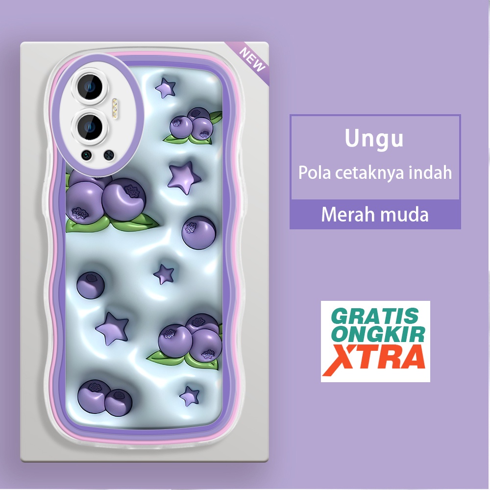 Infinix Hot 8 Pro 9 10 11 12 Play 10 lite 11s NFC 12i Casing Ponsel  Anggur ungu 3D  warna-warni gel