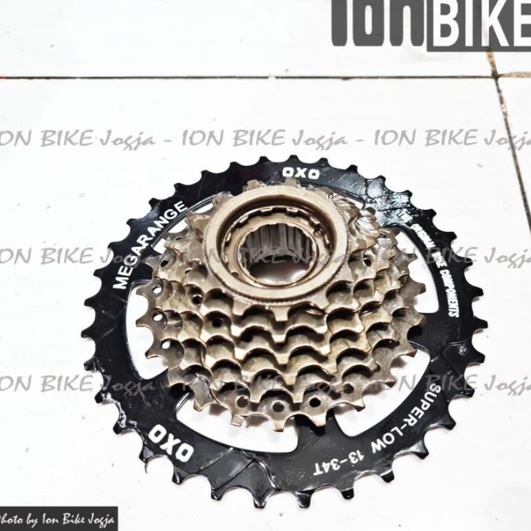 Terlaris Freewheel Sprocket Oxo 7 Speed 13-34T Megarange - Sproket Oxo 7Sp 13 34 T Murah
