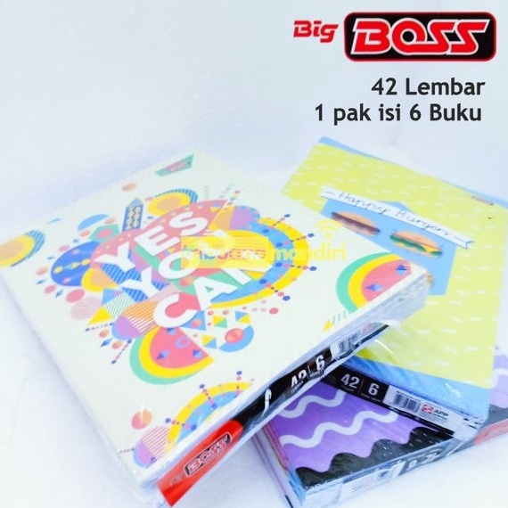 

MWSV0184 TERMURAH Buku tulis Big Boss 42 lembar 1 pak BigbossOriginal / 42 Kampus Sidu Maxi Sinar Dunia Original