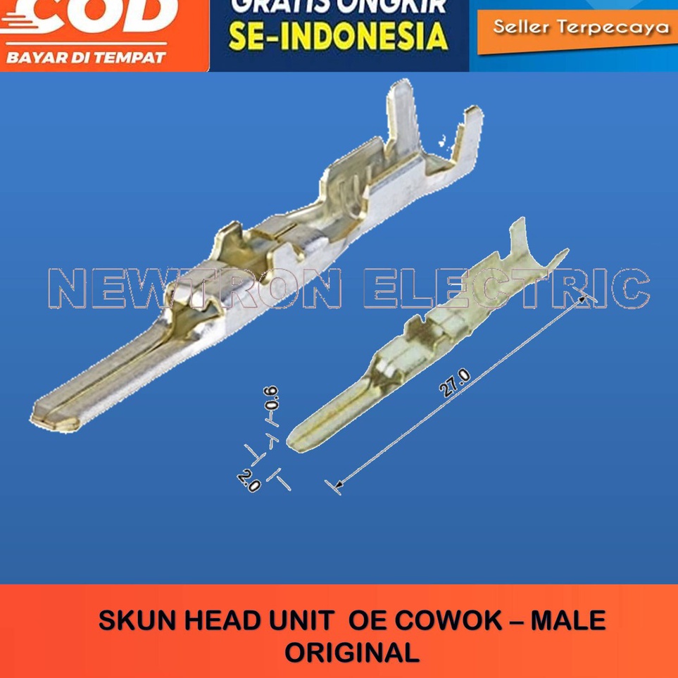 ★★ Wwf SKUN KABEL SOKET POWER WINDOW HEAD UNIT HU TAPE MOBIL SKUN MALE ✦ ✰
