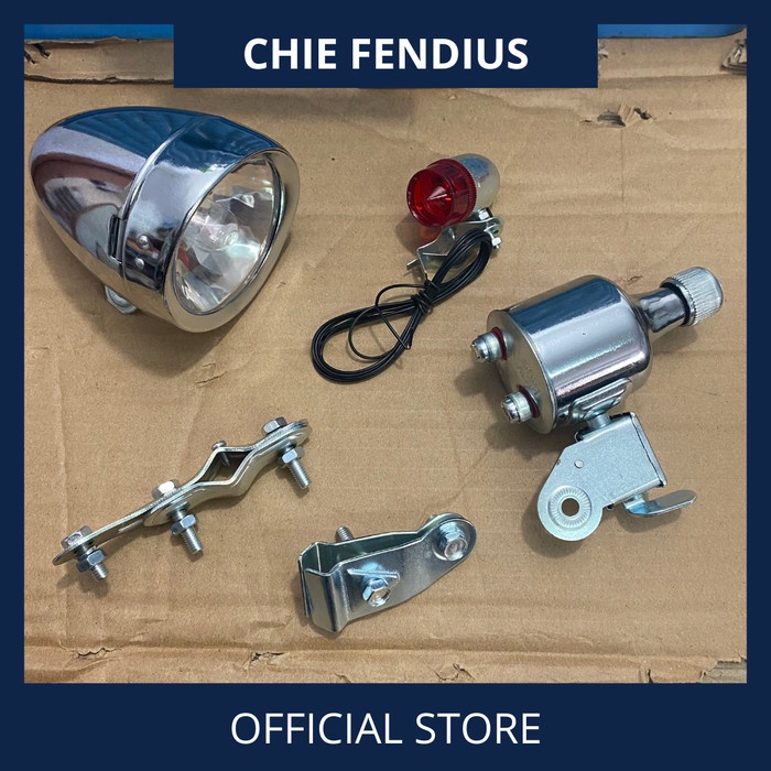 Terlaris Lampu Sepeda Jadul Onthel Dinamo 6 Watt Chrome